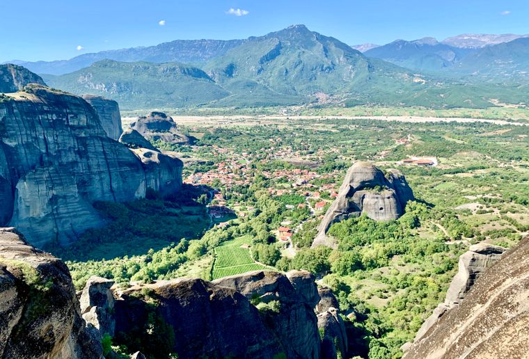 Uitzicht Meteora rotsen